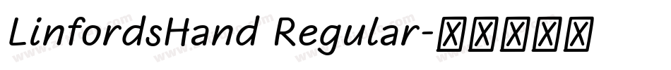 LinfordsHand Regular字体转换